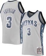 Mitchell & Ness Men's Mitchell & Ness Allen Iverson Gray Georgetown Hoyas 1995/96 Swingman Replica Jersey