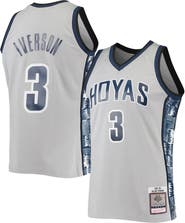 Mitchell & Ness Men's Mitchell & Ness Allen Iverson Gray Georgetown Hoyas 1995/96 Swingman Replica Jersey