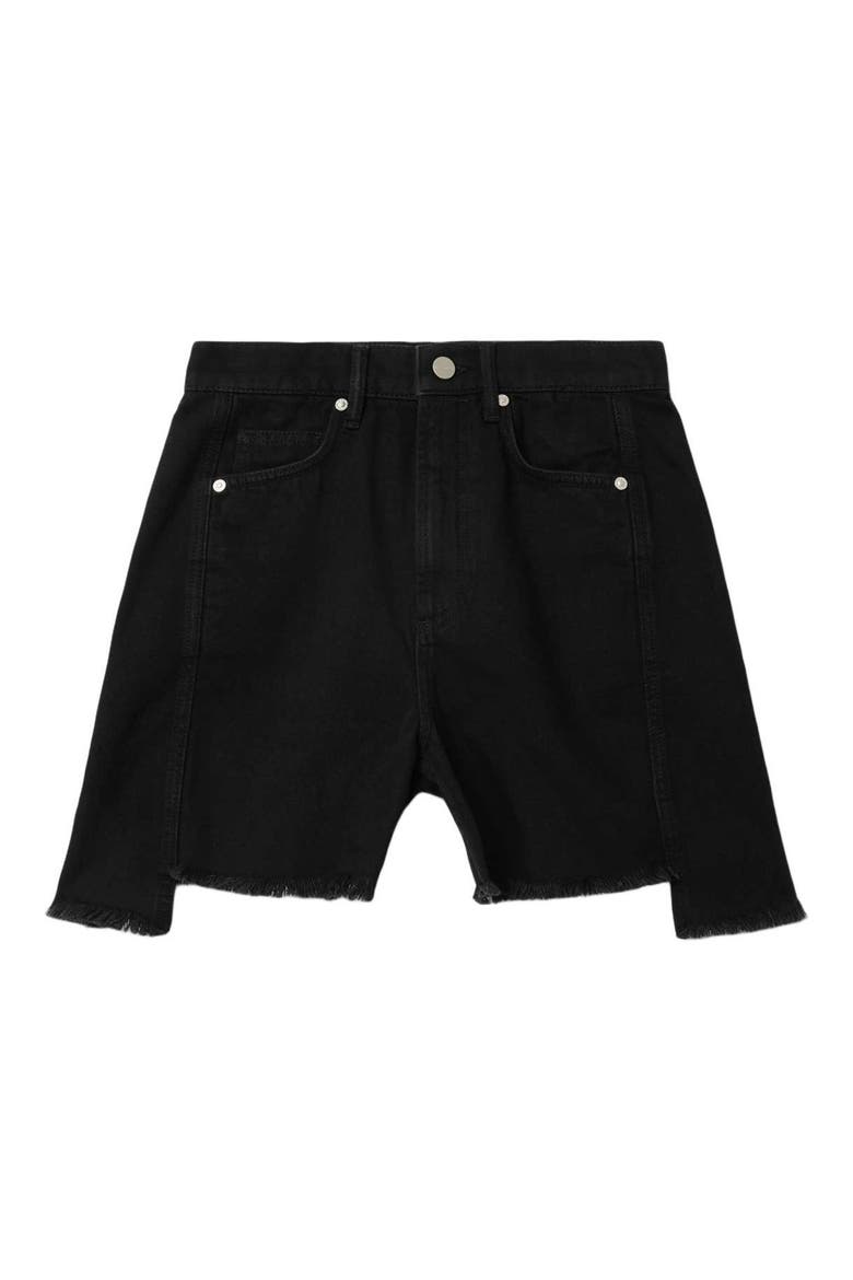 Frankie Cutoff Denim Shorts, Alternate, color, BLACK