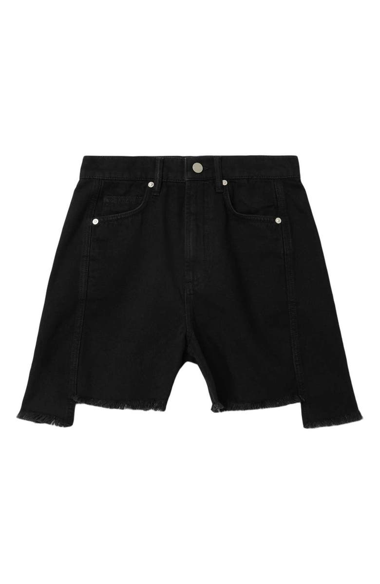 AllSaints Frankie Cutoff Denim Shorts, Alternate, color, Black