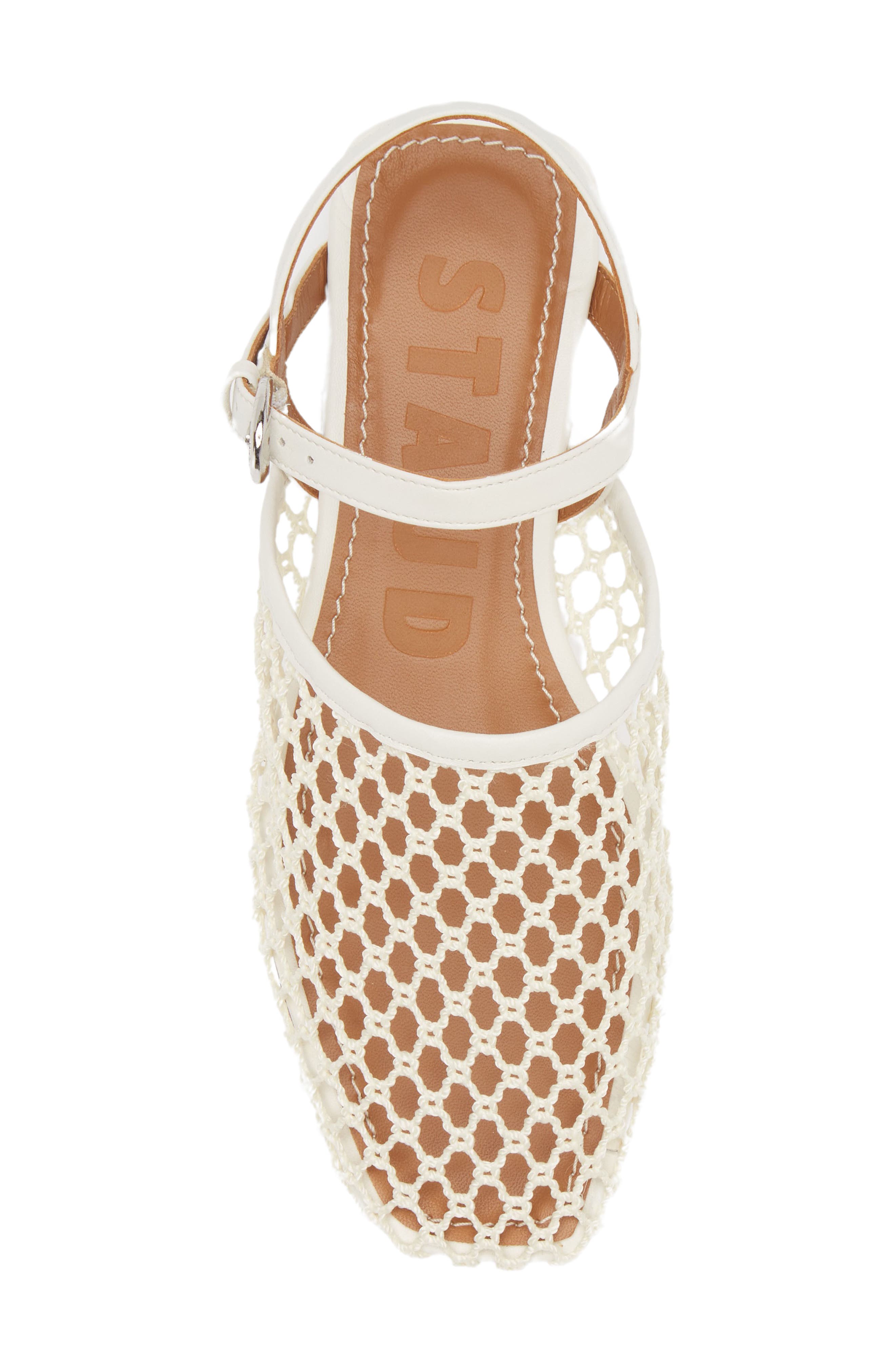 STAUD Rete Slingback Flat, Alternate, color, Paper Netting