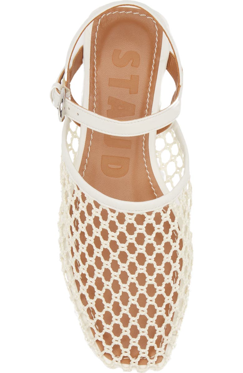 STAUD Rete Slingback Flat, Alternate, color, Paper Netting