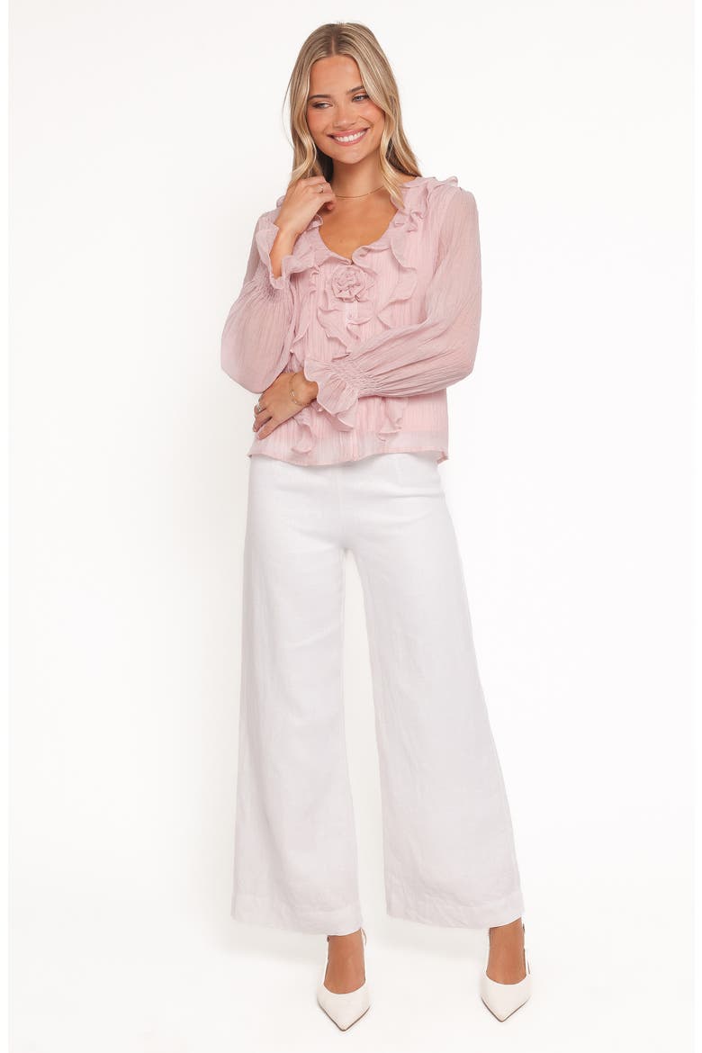 Lennon Ruffle Top, Alternate, color, BLUSH