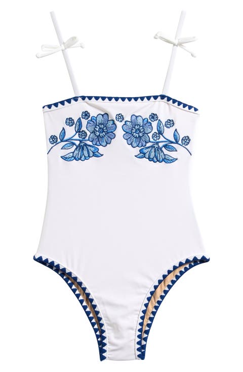 Kids' Embroidered One-Piece Swimsuit (Toddler & Little Kid)