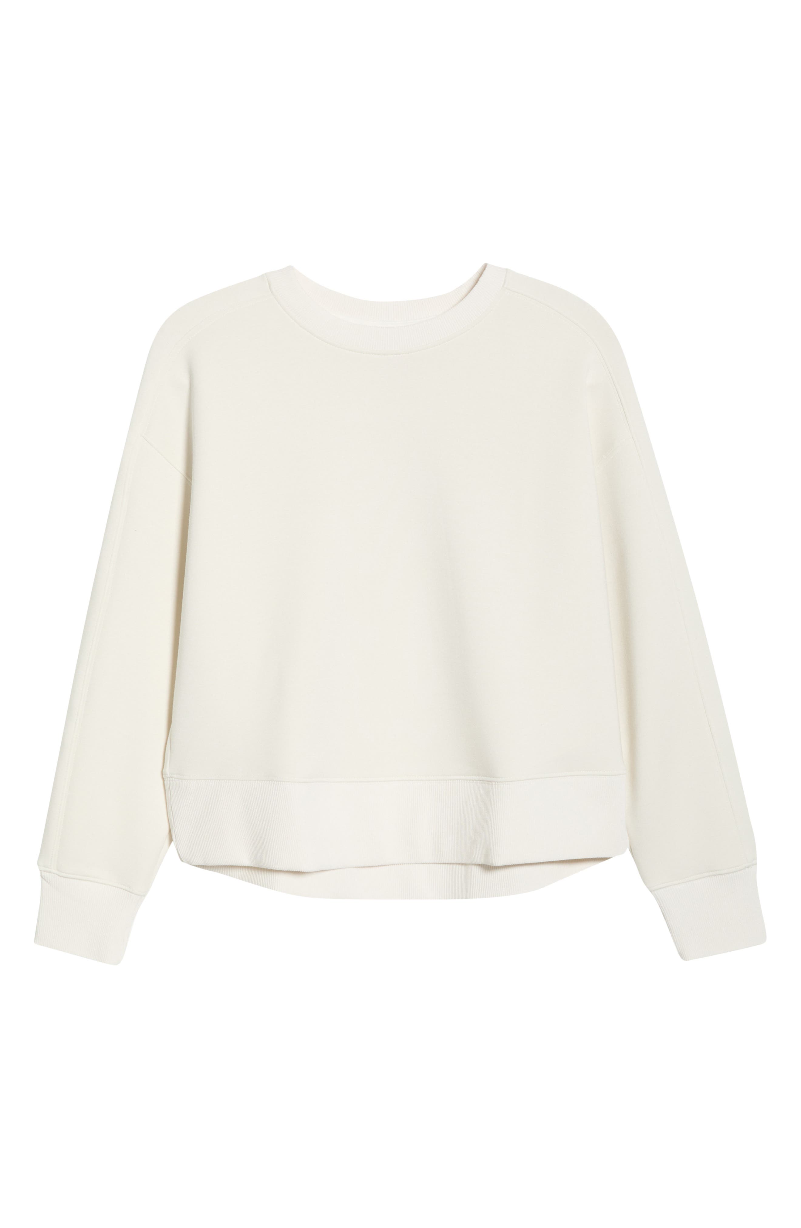 Spanx Airessentials Luxe Crew Sweatshirt In White
