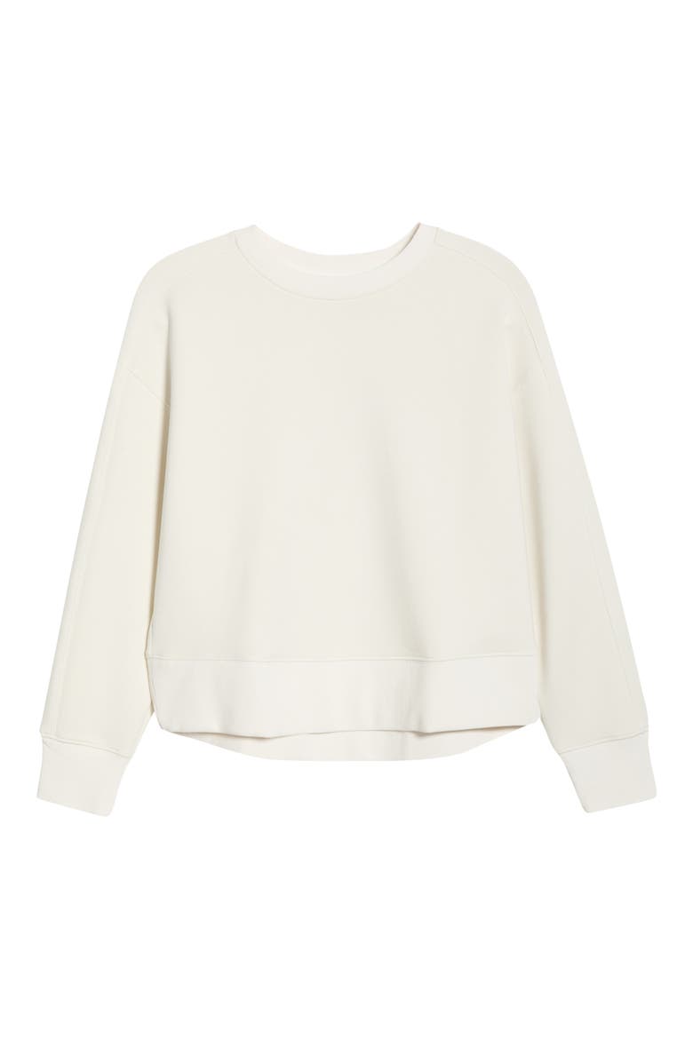 AirEssentials® Luxe Crop Crewneck Sweatshirt, Alternate, color, LINEN