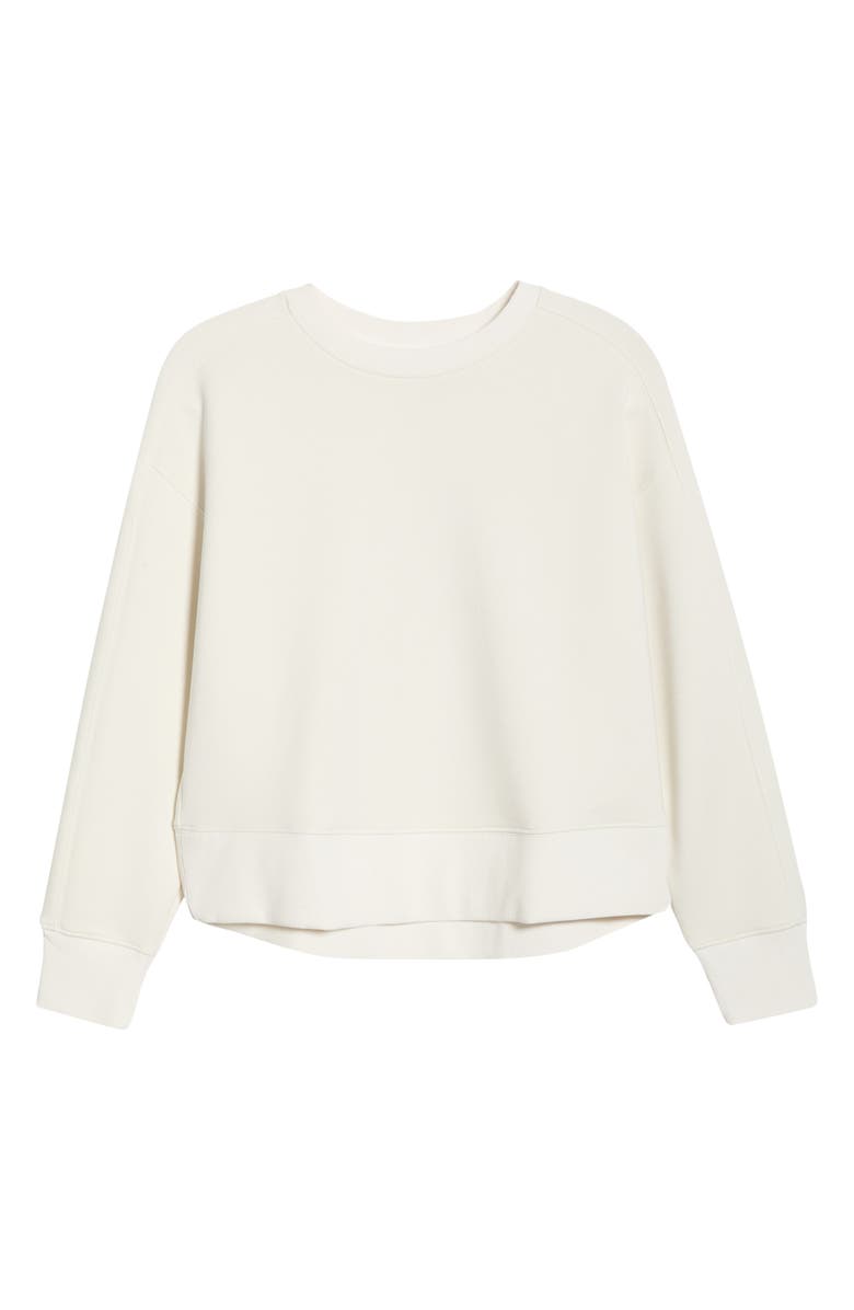 SPANX<sup>®</sup> AirEssentials<sup>®</sup> Luxe Crop Crewneck Sweatshirt, Alternate, color, Linen