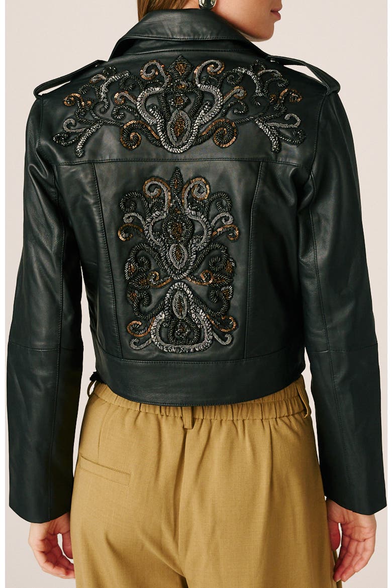 Biker With Beads, Alternate, color, Black