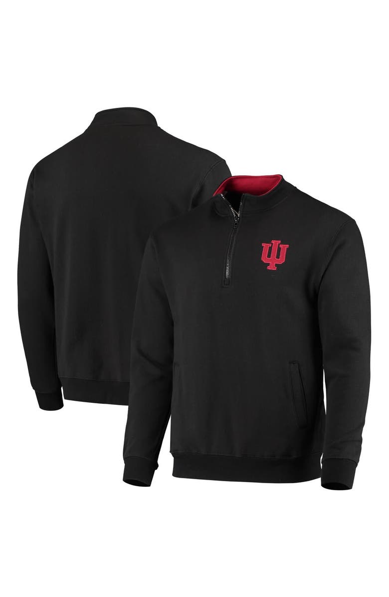 COLOSSEUM Men's Colosseum Black Indiana Hoosiers Tortugas Logo Quarter-Zip Jacket, Main, color, Black