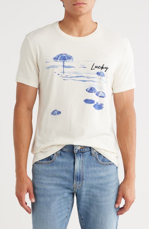 Umbrella Art Cotton Graphic T-Shirt