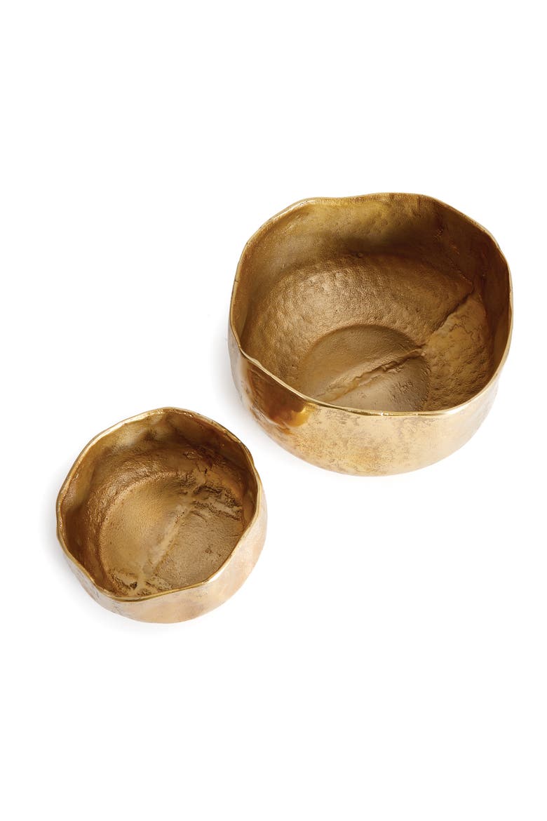 Amelia Cachepots, Set of 2, Alternate, color, Gold