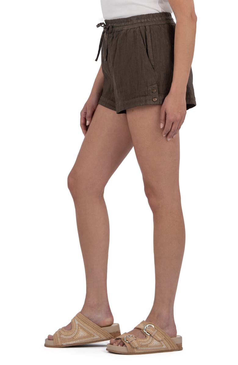 KUT from the Kloth Illiana Drawstring Shorts, Alternate, color, Chocolate