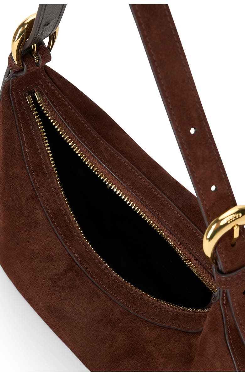 STAUD Pine Leather Shoulder Bag, Alternate, color, Mahogany