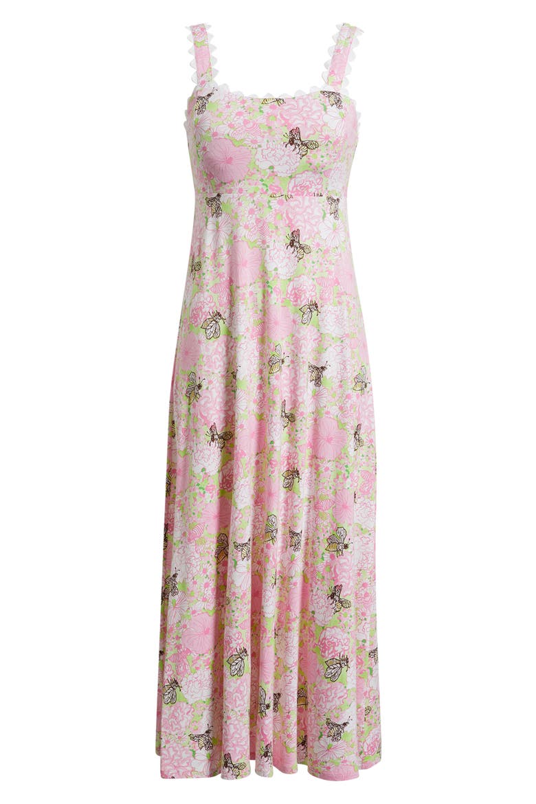 Dwyer Floral Print Sleeveless Dress, Alternate, color, PISTACHIO MACARON BEES KNEES