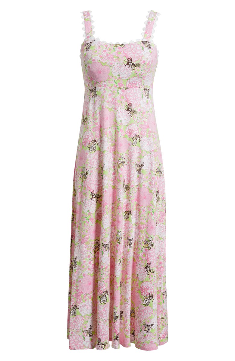 Lilly Pulitzer<sup>®</sup> Dwyer Floral Print Sleeveless Dress, Alternate, color, Pistachio Macaron Bees Knees