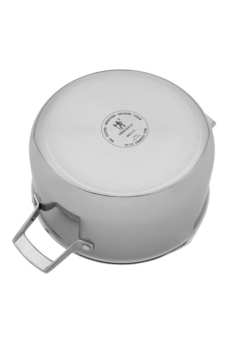 Clad H3 6-Quart Stainless Steel Pot with Lid, Alternate, color, SILVER