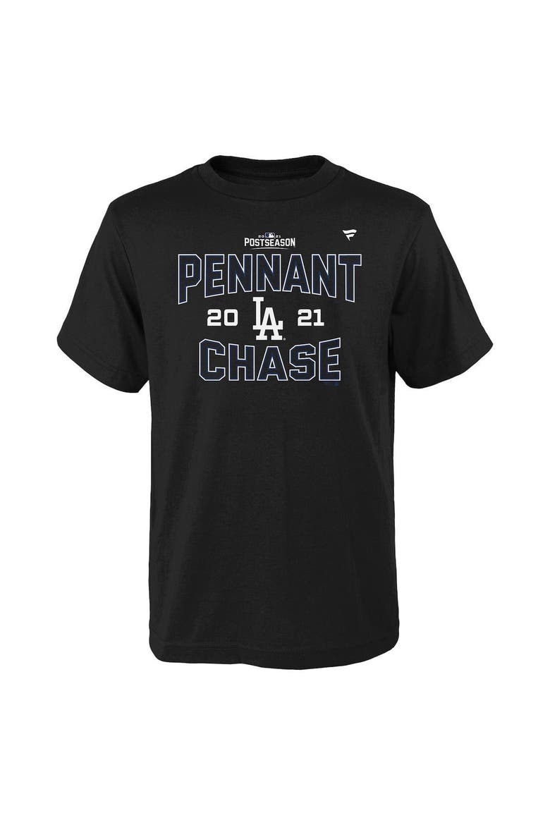 Youth Black Los Angeles Dodgers 2021 Division Series Winner Locker Room T-Shirt, Alternate, color, Black