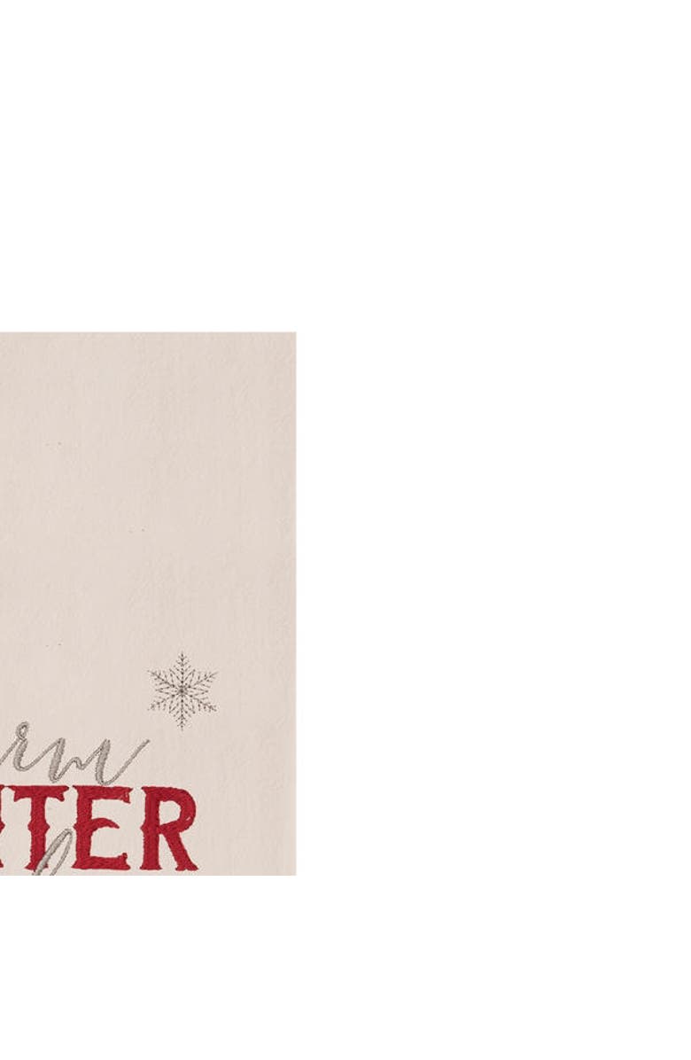 C&F Home 27" x 18" Nordic Christmas "Winter Wishes" Sentiment Featuring Deer on Beige Background Christmas Holiday Cotton Kitchen Dish Towel, Alternate, color, Brown