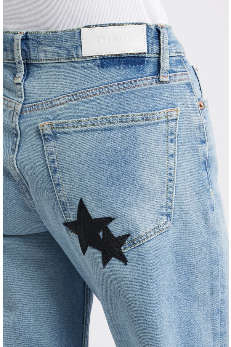 Mid Rise Embellished Appliqué Wide Leg Jeans, Alternate, color, OPALINDIGOST
