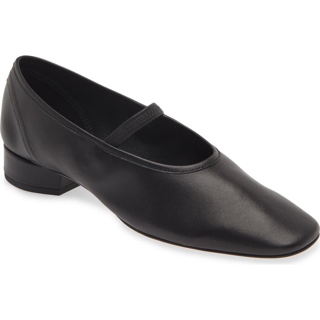 Aeyde Womens Pippa Block-heel Leather Ballet Flats Blac In Black