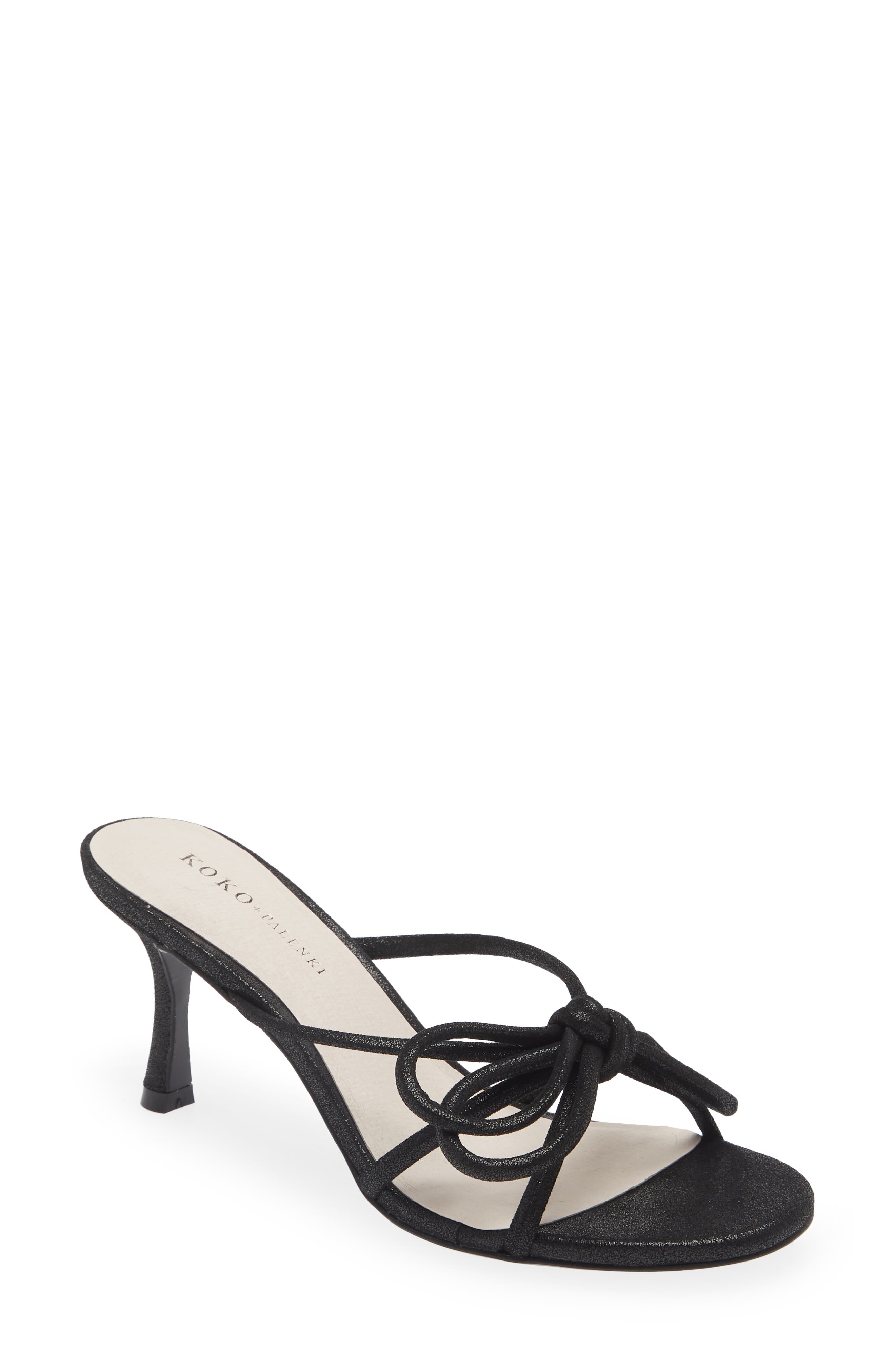 KOKO + PALENKI Barely Strappy Sandal, Main, color, Black Shimmer
