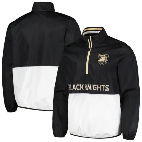 Men's G-III Sports by Carl Banks Black Army Black Knights Cornerman Half-Zip Top