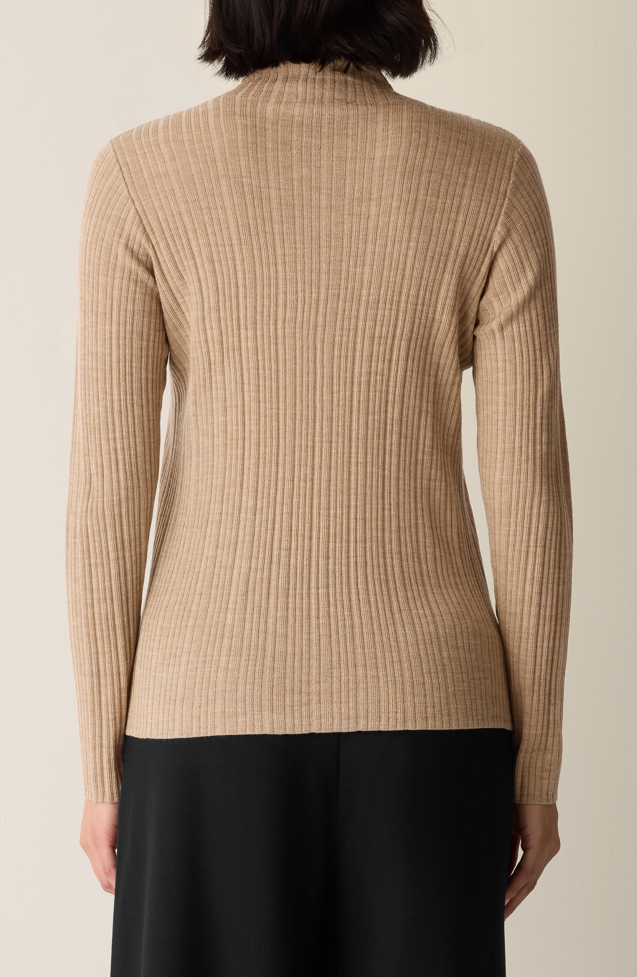 Rib Turtleneck Wool Sweater - image 2