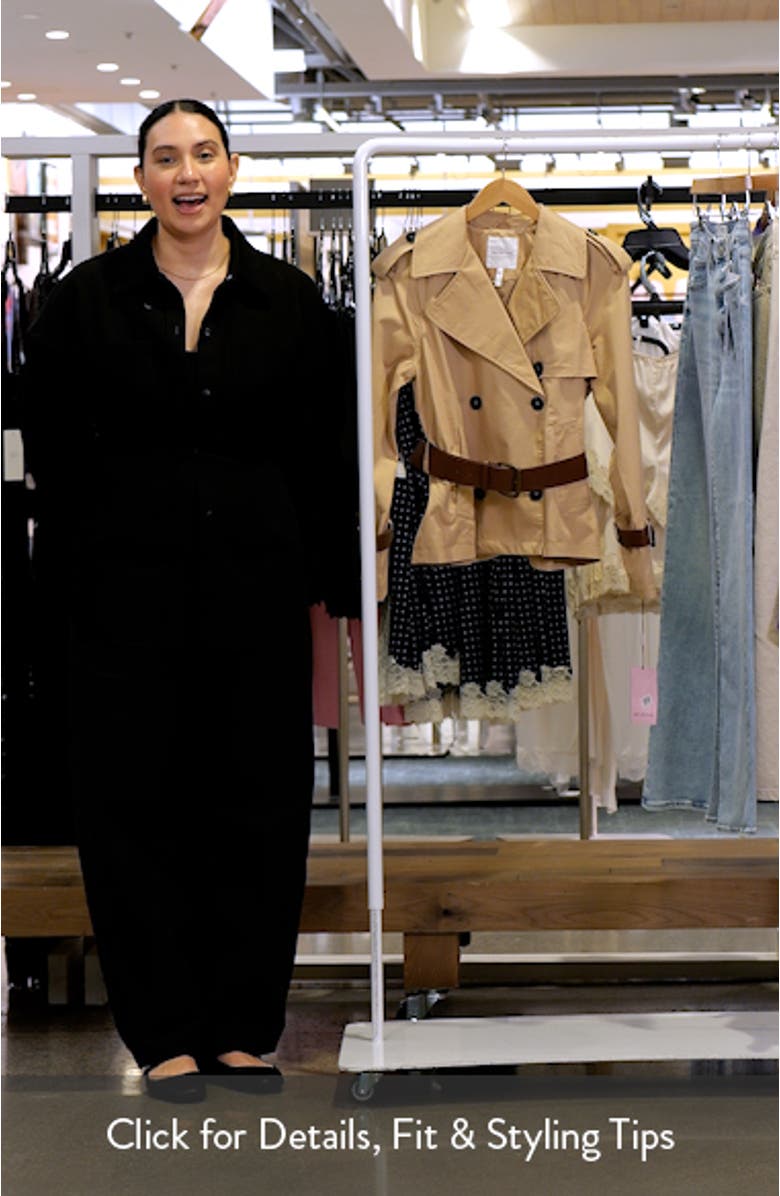 Short Trench Jacket with Faux Leather Belt, sales video thumbnail