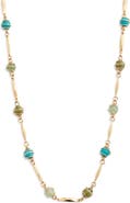 Gas Bijoux Perla Serti Beaded Station Necklace