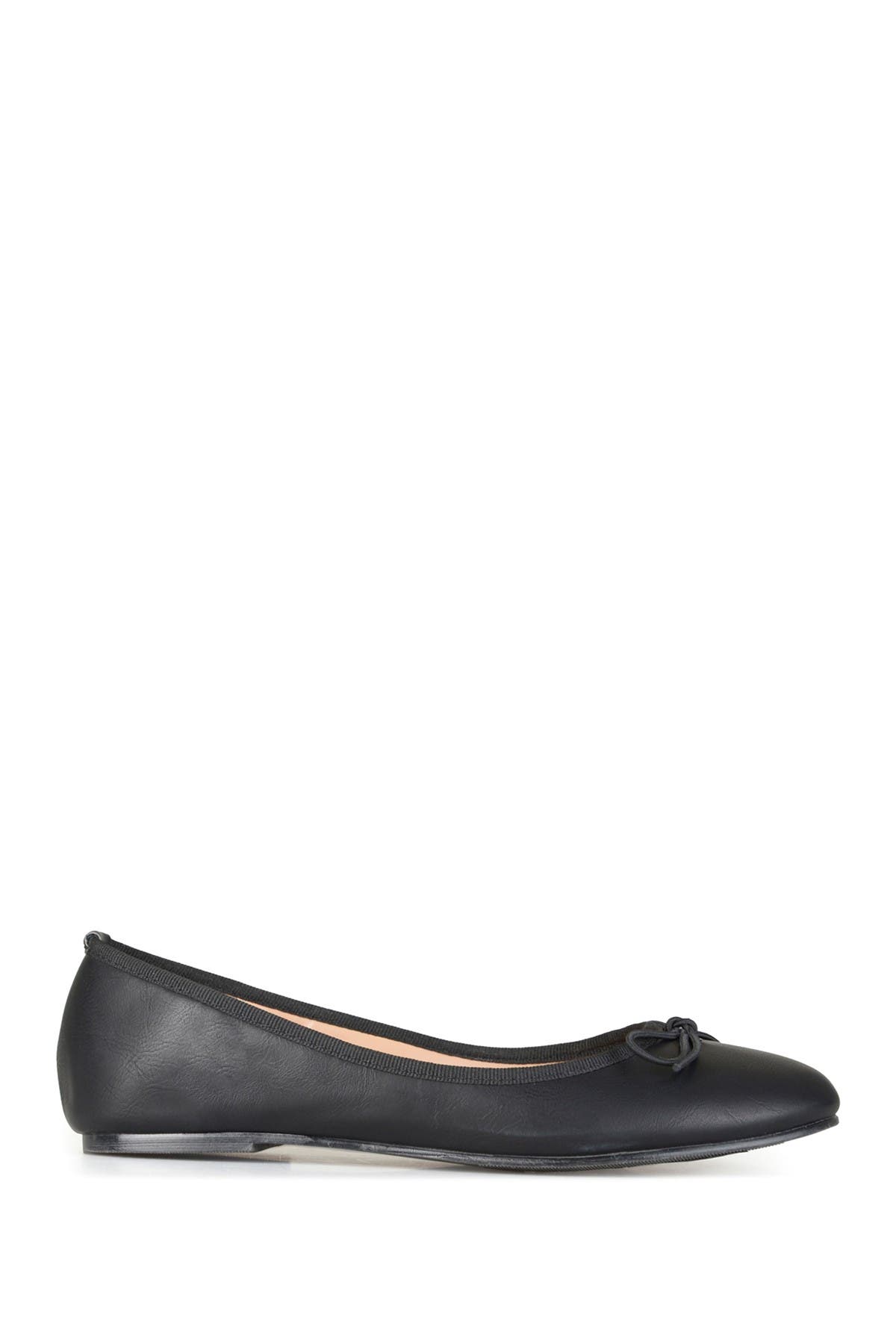 Journee Collection JOURNEE Vika Bow Flat, Alternate, color, Black
