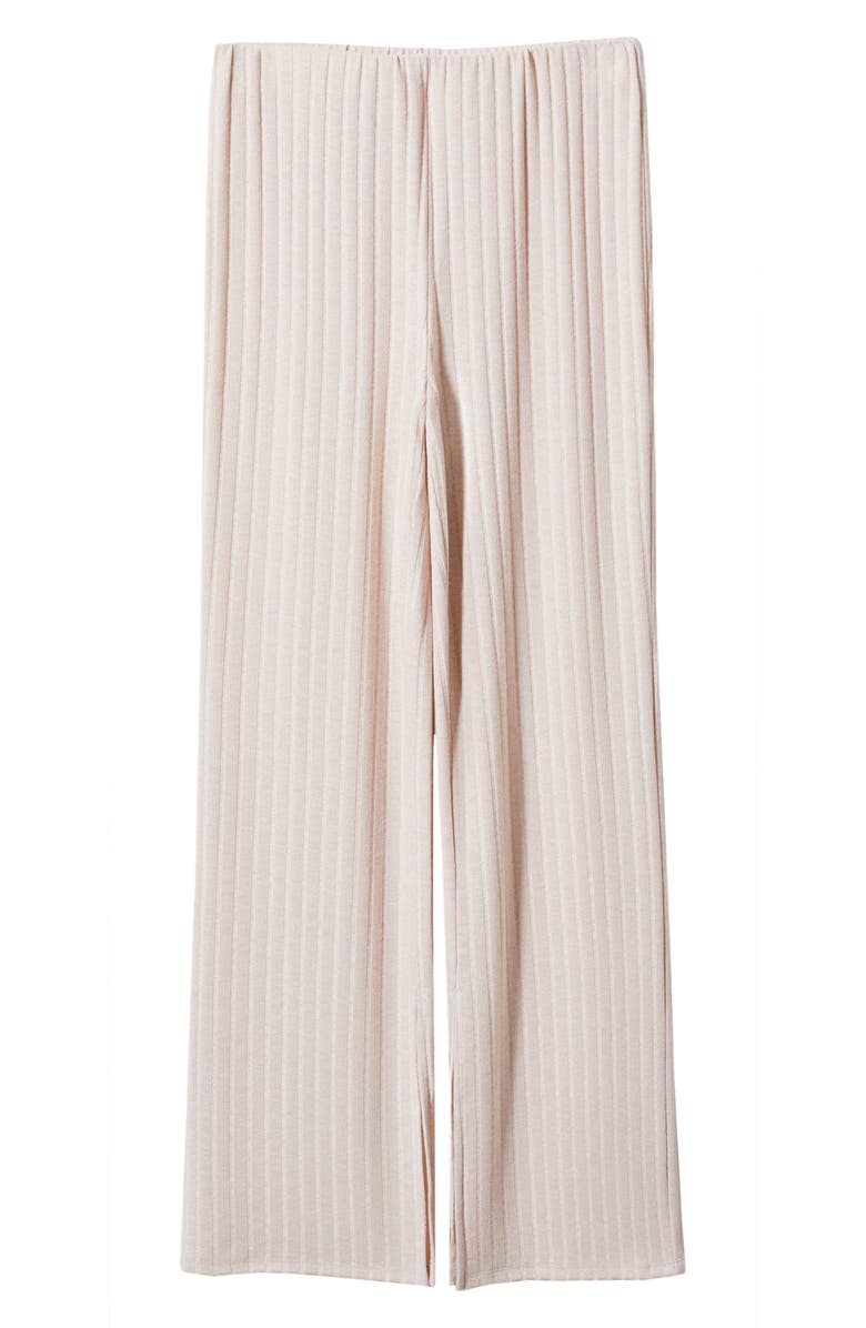 MANGO Rib Knit Pants, Alternate, color,
