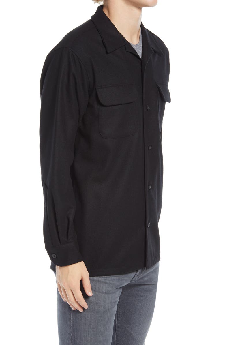 Pendleton Board Regular Fit Wool Shirt, Alternate, color, Black
