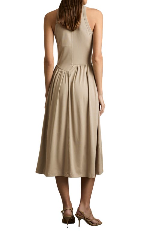 Reiss Blake Turtleneck Sleeveless Dress In Neutral