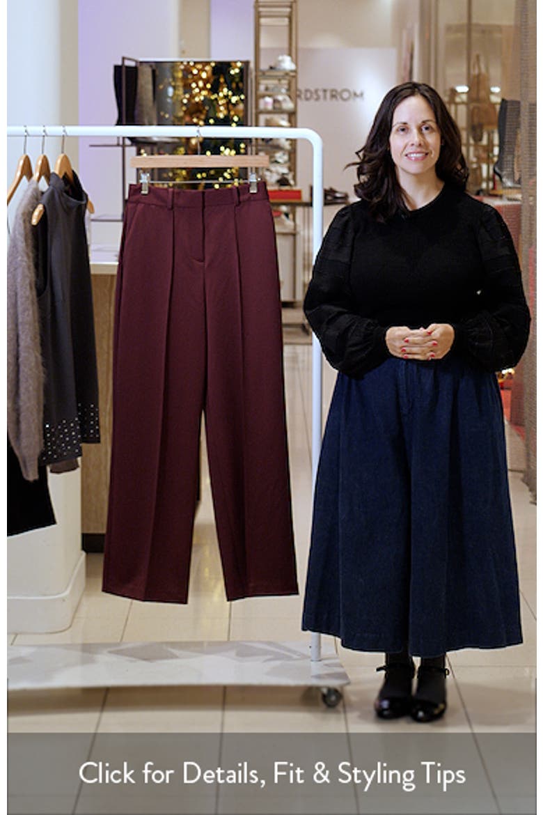 Luisa Wide Leg Pintuck Trousers video