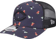 New Era Men's New Era Black Cincinnati Reds Adventure Drinks Pattern 9SEVENTY Stretch-Snap Hat