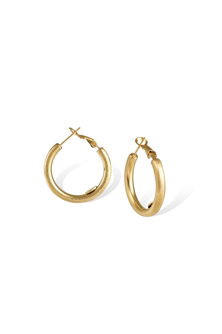 Retro Small Hoop Earrings, Main, color, Gold