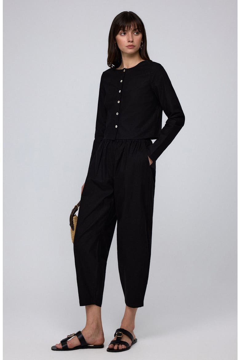 Aella Mid Rise Relaxed Pants, Alternate, color, black