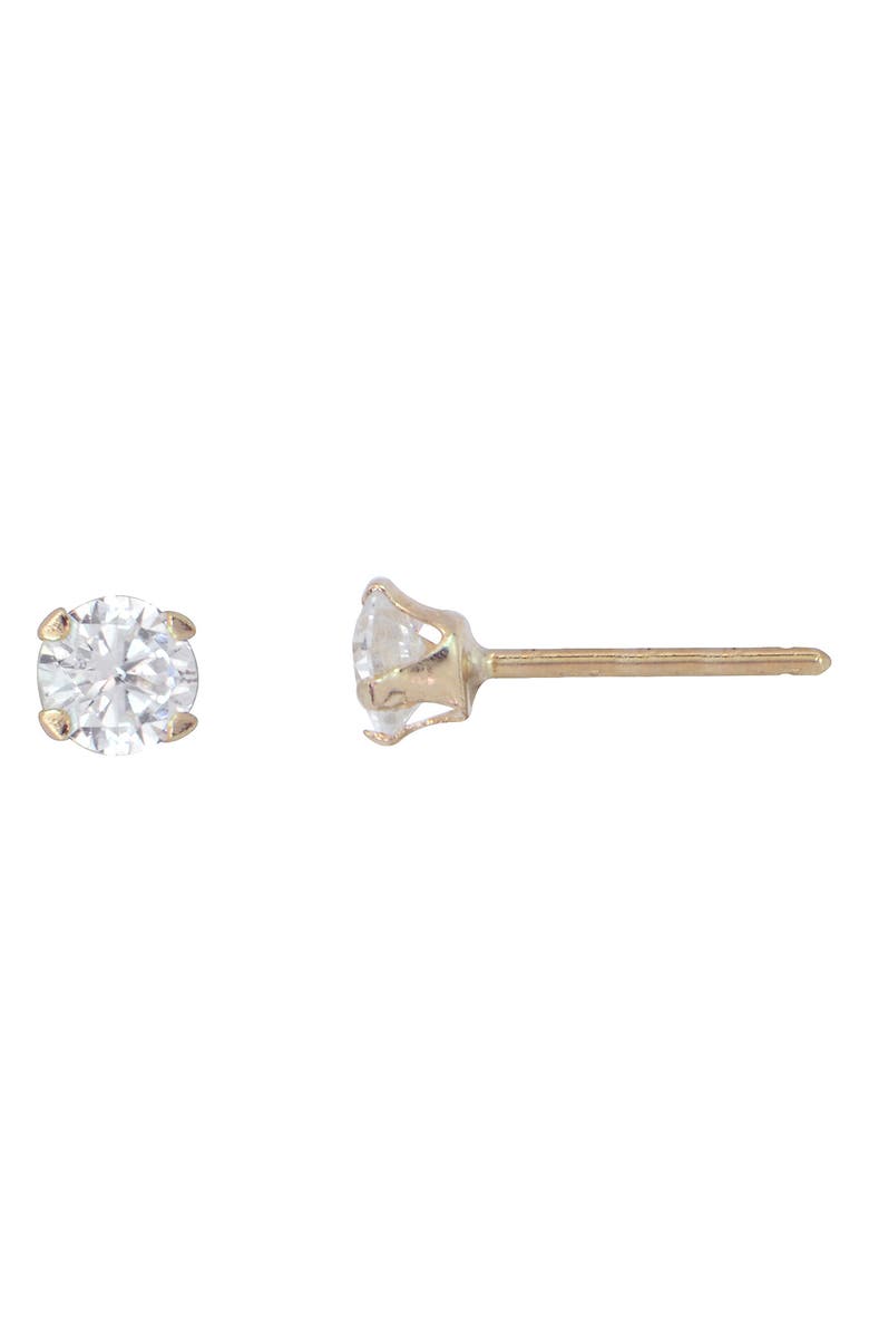 CANDELA JEWELRY 14K Yellow Gold CZ 6mm Stud Earrings, Main, color, 