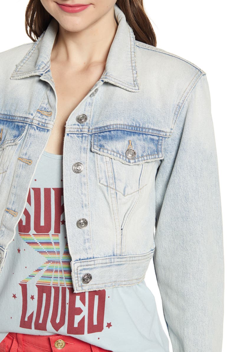 Current/Elliott The Micro Crop Trucker Jacket, Alternate, color,