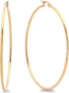 STEELTIME 18k Gold Plate Hoop Earrings