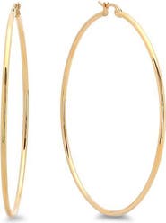 STEELTIME 18k Gold Plate Hoop Earrings