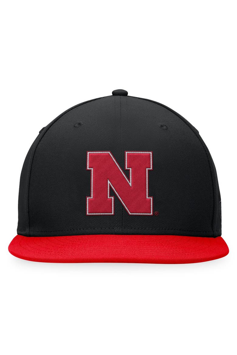 Men's Top of the World Black Nebraska Huskers Fitted Hat, Alternate, color, Black