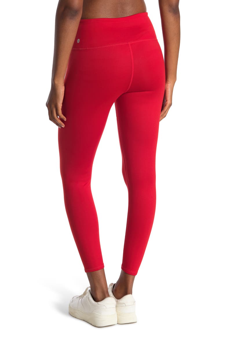 High Waist Daily Interval Run 7/8 Leggings, Alternate, color, RED COUTURE