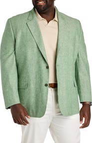 Oak Hill by DXL Big & Tall Jacket-Relaxer Linen-Blend Sport Coat V2