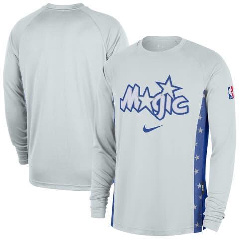 Men's Nike  Silver Orlando Magic 2025/26 City Edition Authentic Pregame Dri-FIT Long Sleeve Shooting T-Shirt