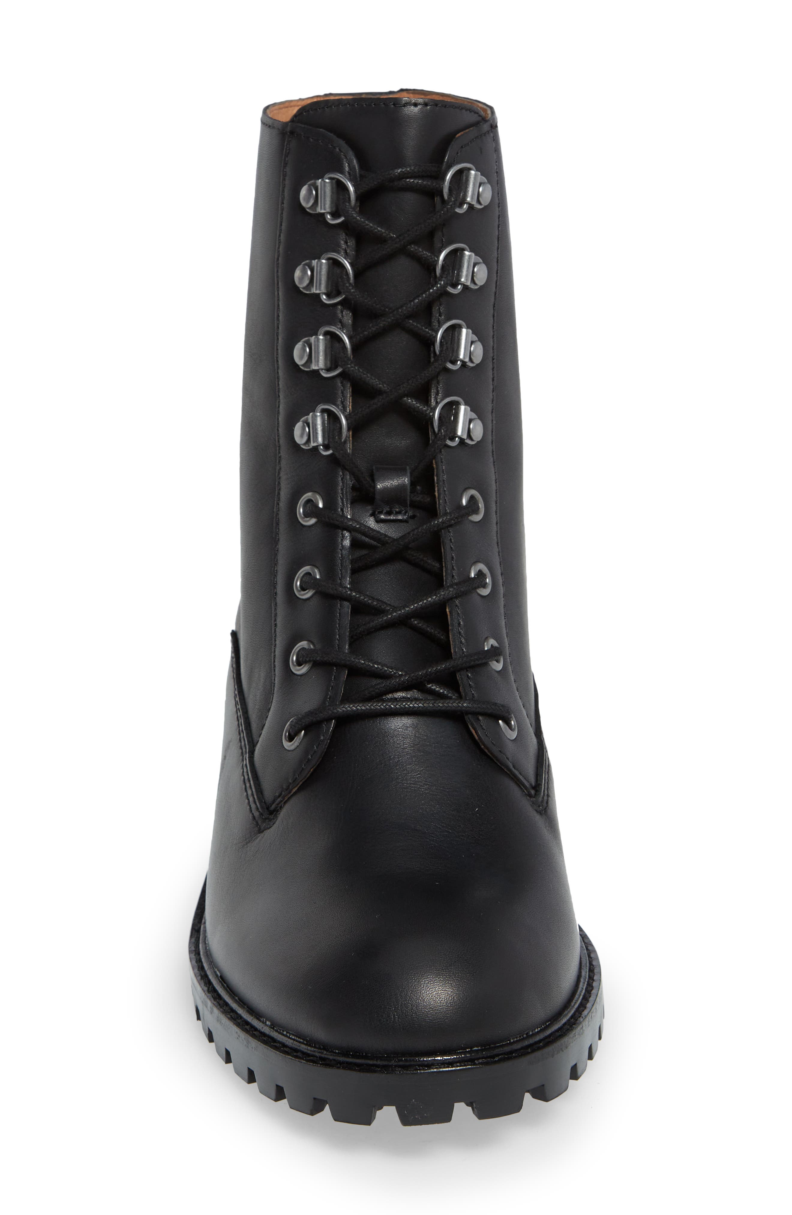 Madewell The Julien Lace-Up Lugsole Leather Boot, Alternate, color, 