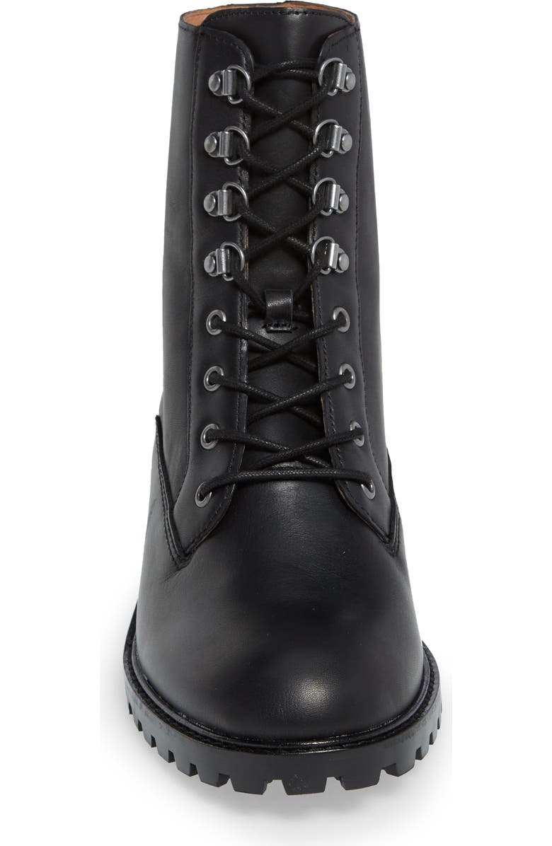 Madewell The Julien Lace-Up Lugsole Leather Boot, Alternate, color,