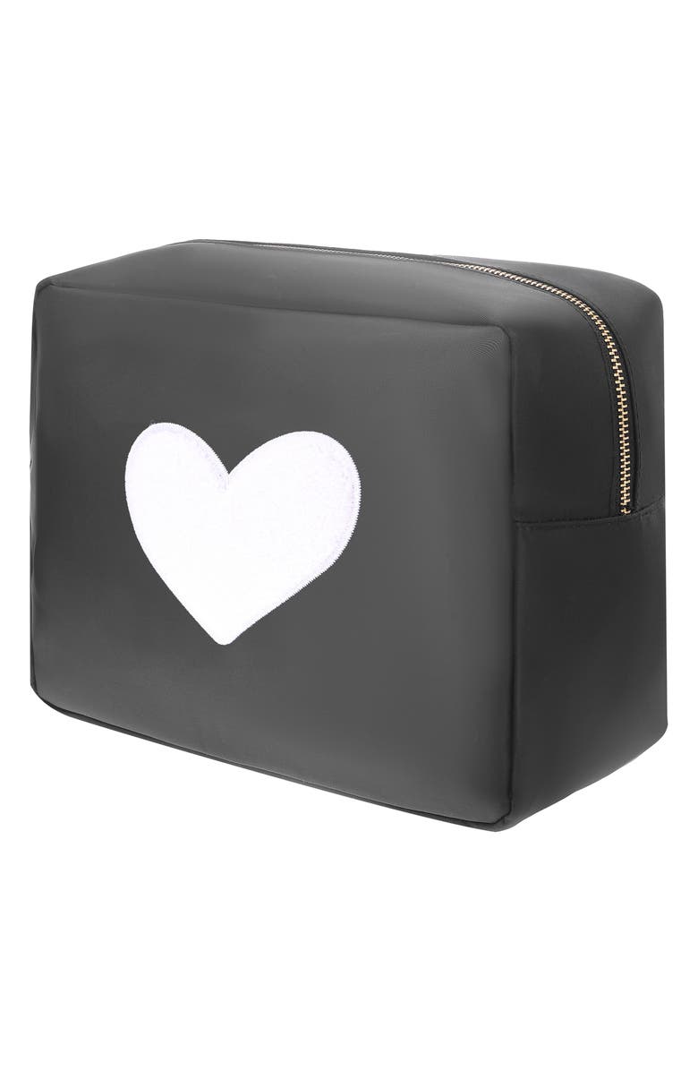 Bloc Bags XL Heart Cosmetics Bag, Alternate, color, Black