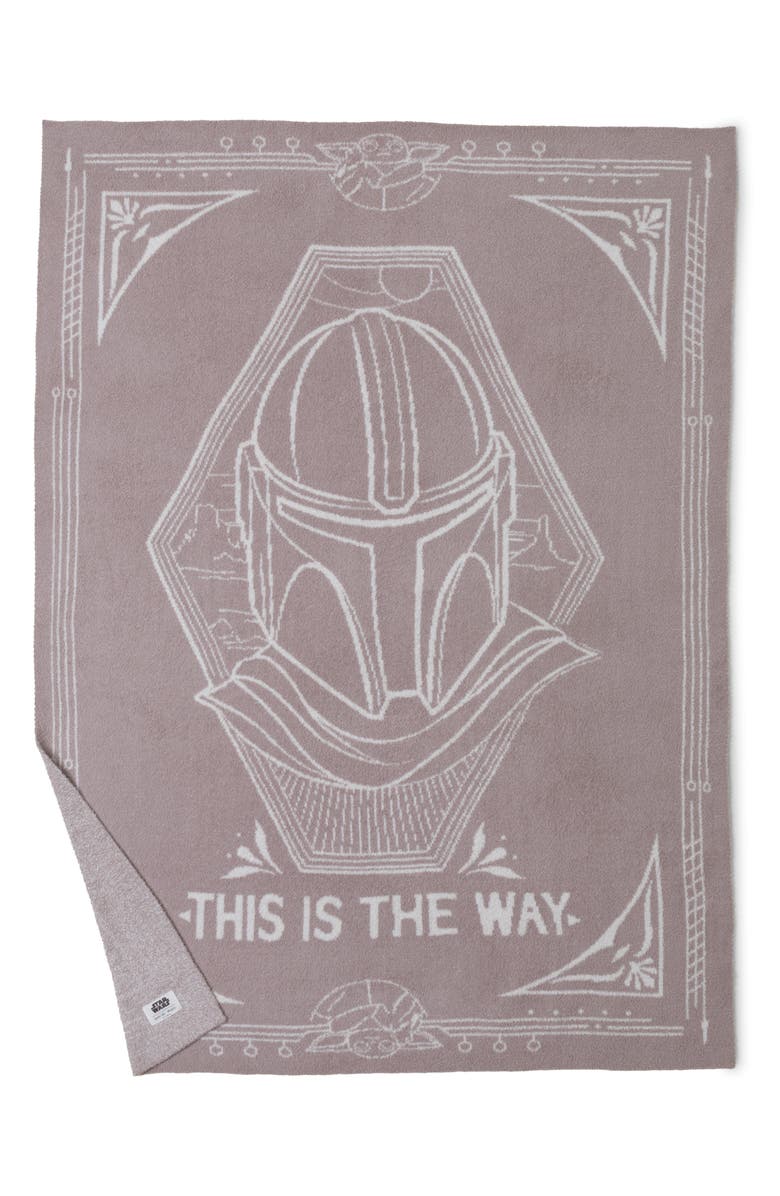 Barefoot Dreams<sup>®</sup> x Star Wars<sup>™</sup> CozyChic<sup>™</sup> Mandalorian Throw Blanket, Alternate, color, Taupe-Moonlight
