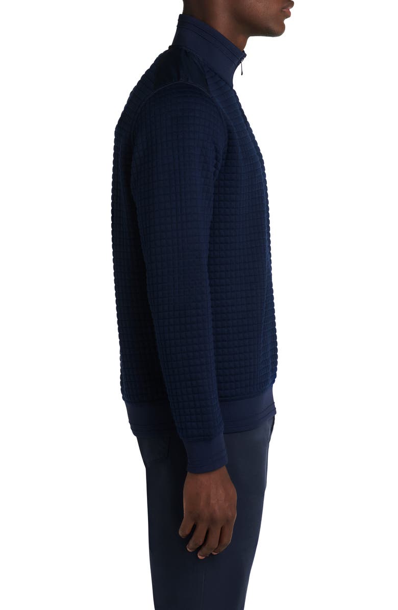 Bugatchi Quarter Zip Pullover, Alternate, color, Navy